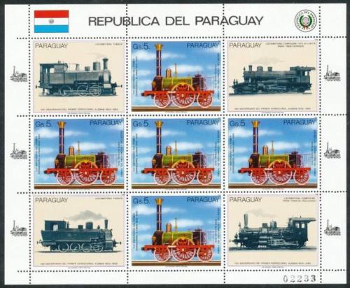 Potovn znmky Paraguay 1985 Nmeck lokomotivy Mi# 3904 Bogen Kat 30