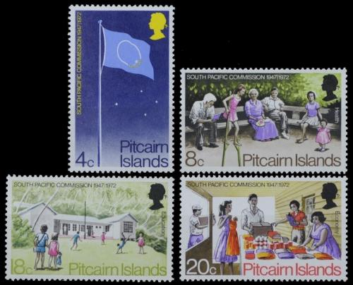 Poštové známky Pitcairnove ostrovy 1972 Jihopacifická komise Mi# 123-26 Kat 9€