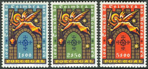 Poštové známky Portugalsko 1965 Dobytí Coimbry Mi# 979-81