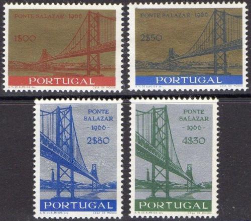 Poštové známky Portugalsko 1966 Most Salazar Mi# 1008-11 Kat 8€