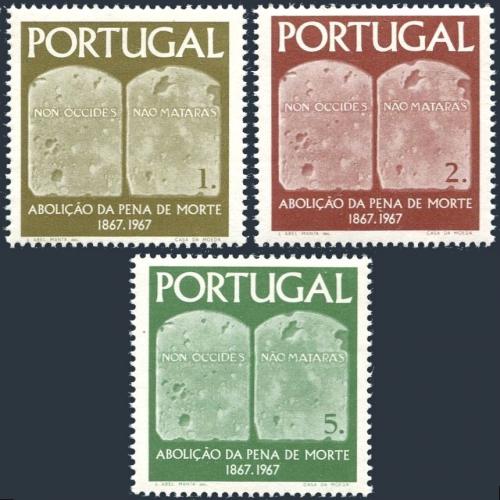 Poštové známky Portugalsko 1967 Ukonèení Trestu smrti Mi# 1046-48 Kat 4.20€