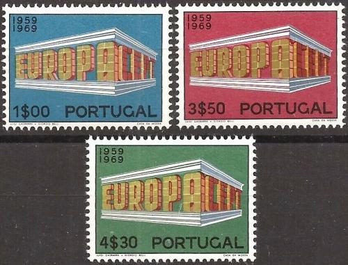 Poštové známky Portugalsko 1969 Európa CEPT Mi# 1070-72 Kat 25€