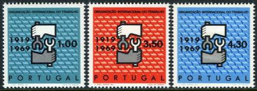 Poštové známky Portugalsko 1969 ILO, 50. výroèie Mi# 1076-78 Kat 4.50€