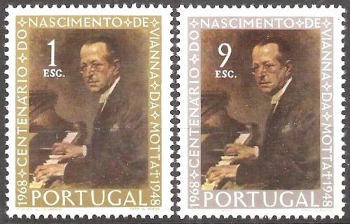 Poštové známky Portugalsko 1969 José Vianna da Motta, pianista Mi# 1082-83