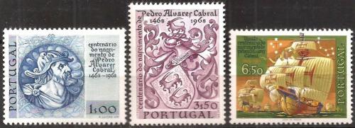 Poštové známky Portugalsko 1969 Pedro Álvares Cabral Mi# 1067-69 Kat 9€
