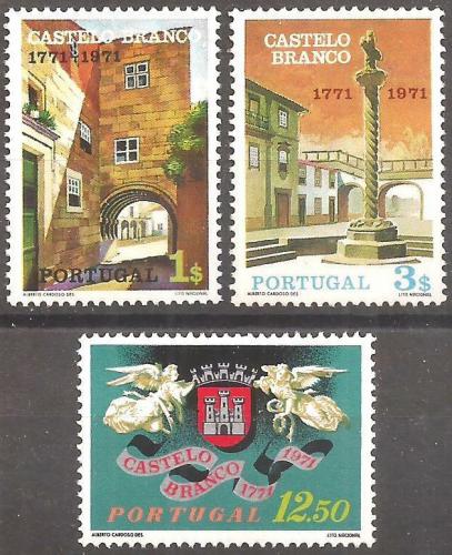 Poštové známky Portugalsko 1971 Mestská práva pro Castelo Branco Mi# 1143-45