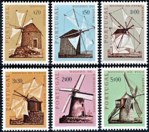 Poštové známky Portugalsko 1971 Vìtrné mlýny Mi# 1121-26 Kat 8€