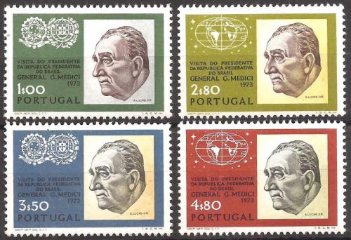 Poštové známky Portugalsko 1973 Emílio Garrastazú Médici Mi# 1202-05