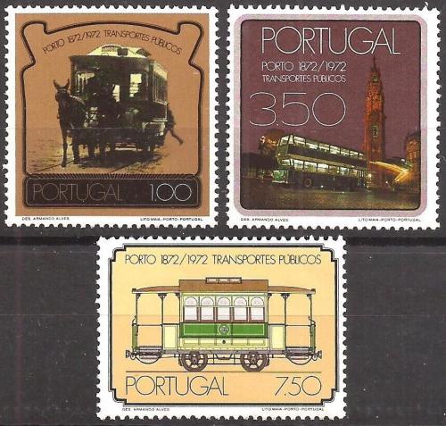 Poštové známky Portugalsko 1973 MHD v Portu, 100. výroèie Mi# 1220-22 Kat 6€