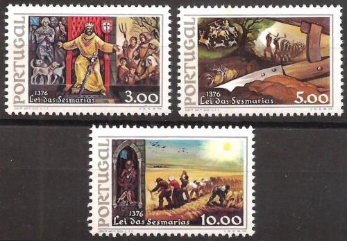 Poštové známky Portugalsko 1976 Právo na pùdu Sesmarias Mi# 1316-18 