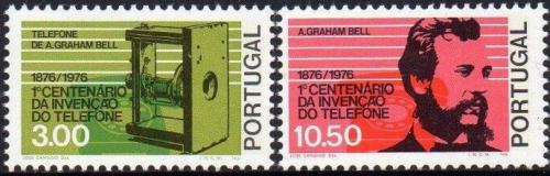 Poštové známky Portugalsko 1976 Telefon, 100. výroèie Mi# 1307-08 Kat 4.80€