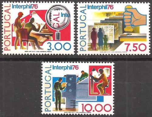 Potov znmky Portugalsko 1976 Vstava Interphil 76 Mi# 1313-15 Kat 3.50