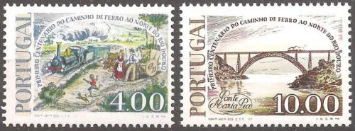 Poštové známky Portugalsko 1977 Železnice Mi# 1376-77