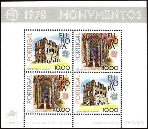 Poštové známky Portugalsko 1978 Európa CEPT, stavby Mi# Block 23 Kat 20€