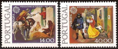 Poštové známky Portugalsko 1979 Európa CEPT, historie pošty Mi# 1441-42 Kat 5€