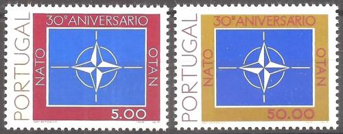 Poštové známky Portugalsko 1979 NATO, 30. výroèie Mi# 1439-40 Kat 4€