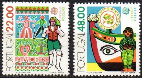 Poštové známky Portugalsko 1981 Európa CEPT, folklór Mi# 1531-32