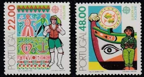 Poštové známky Portugalsko 1981 Európa CEPT Mi# 1531-32