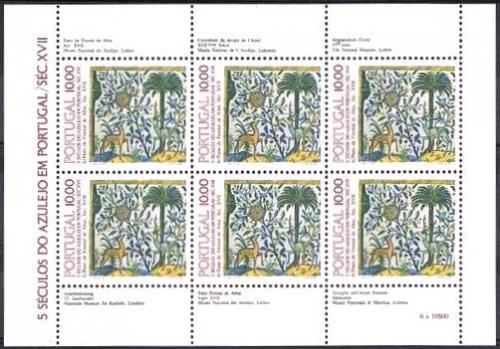 Poštové známky Portugalsko 1982 Ozdobná kachle, azulej Mi# 1568 Bogen