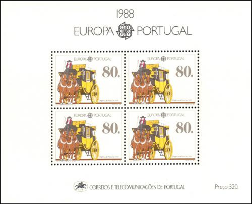 Poštové známky Portugalsko 1988 Európa CEPT Mi# Block 57 Kat 14€