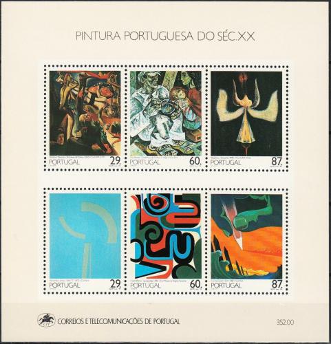 Potov znmky Portugalsko 1989 Umenie Mi# Block 68