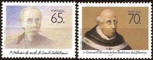 Poštové známky Portugalsko 1990 Spisovatelé Mi# 1829-30