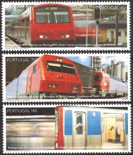 Poštové známky Portugalsko 1994 Modernizace železnice Mi# 2046-48