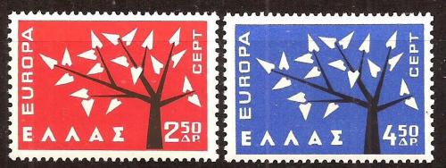 Poštové známky Grécko 1962 Európa CEPT Mi# 796-97 Kat 3.50€