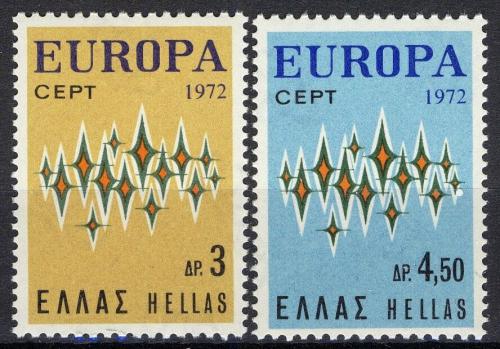 Poštové známky Grécko 1972 Európa CEPT Mi# 1106-07
