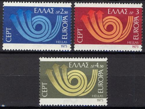 Poštové známky Grécko 1973 Európa CEPT Mi# 1147-49