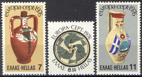 Poštové známky Grécko 1976 Európa CEPT, umìlecké øemeslo Mi# 1232-34