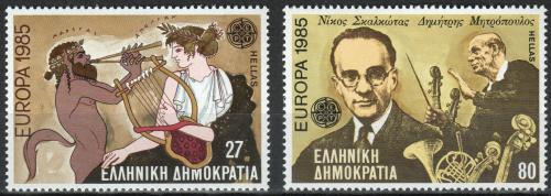Poštové známky Grécko 1985 Európa CEPT, rok hudby Mi# 1580-81