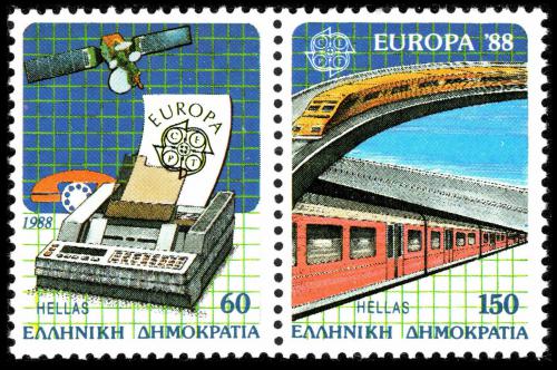 Poštové známky Grécko 1988 Európa CEPT, doprava a komunikace Mi# 1685-86 A Kat 16€