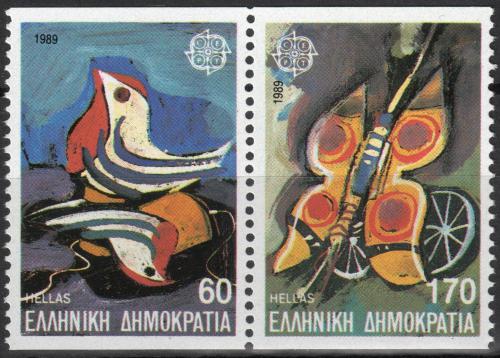 Poštové známky Grécko 1989 Európa CEPT, dìtské hry Mi# 1721-22 C Kat 8€