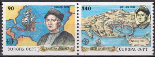 Poštové známky Grécko 1992 Európa CEPT, objavenie Ameriky Mi# 1802-03 C Kat 9€