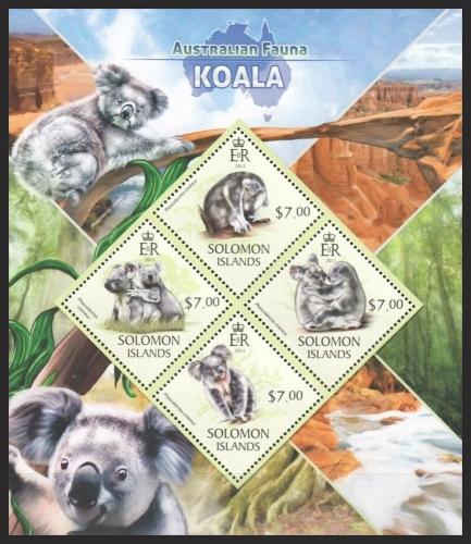 Potovn znmky alamounovy ostrovy 2013 Koala medvdkovit Mi# 1972-75 Kat 9.50