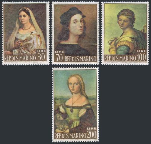 Poštové známky San Marino 1963 Umenie, Raffael Mi# 760-63