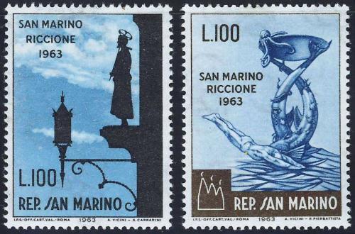 Poštové známky San Marino 1963 Výstava známek Mi# 774-75