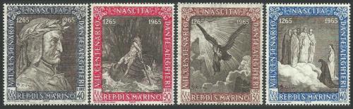 Poštové známky San Marino 1965 Umenie, Dante Alighieri Mi# 845-48