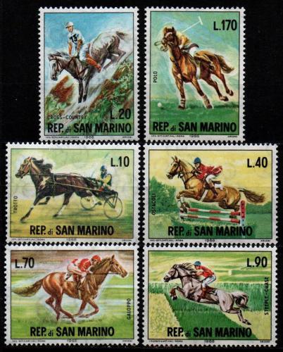 Poštové známky San Marino 1966 Dostihy Mi# 850-55