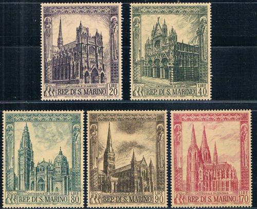 Poštové známky San Marino 1967 Evropské katedrály Mi# 897-901