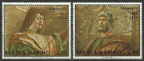 Poštové známky San Marino 1969 Umenie, Donato Bramante Mi# 927-28