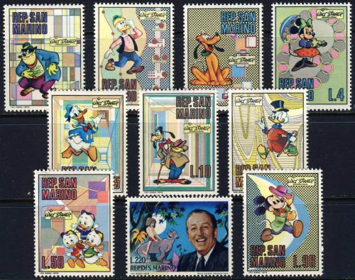 Poštové známky San Marino 1970 Disney postavièky Mi# 962-71