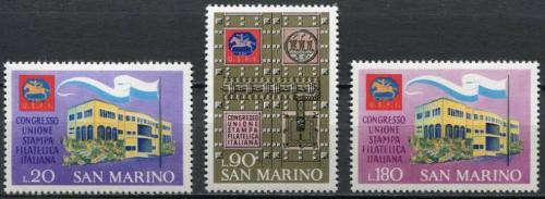 Poštové známky San Marino 1971 Filatelistický kongres Mi# 977-79
