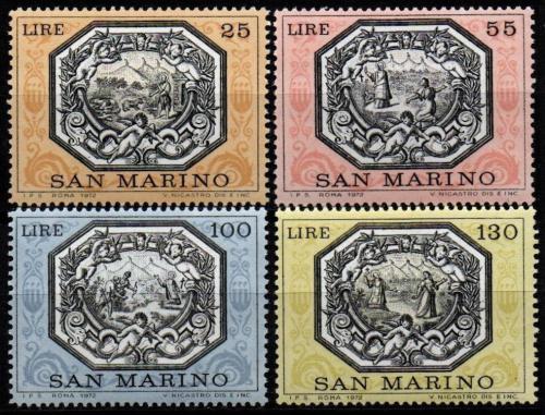 Poštové známky San Marino 1972 Legendy svatého Marinuse Mi# 999-1002