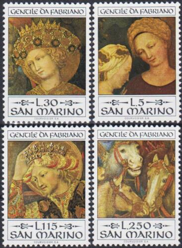 Poštové známky San Marino 1973 Umenie, Gentile da Fabriano Mi# 1055-58