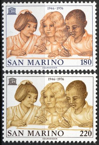 Potov znmky San Marino 1976 UNESCO, 30. vroie Mi# 1123-24 - zvi obrzok