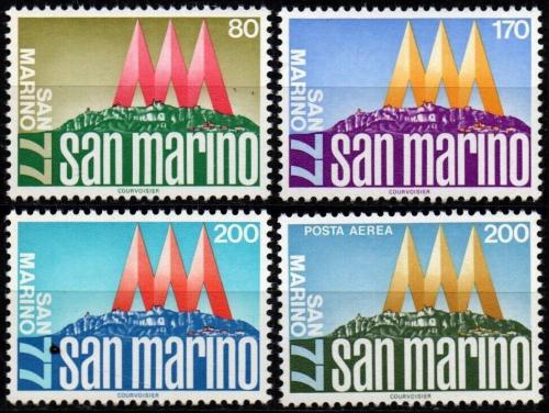 Poštové známky San Marino 1977 Výstava SAN MARINO ’77 Mi# 1127-30