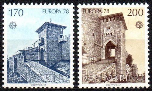 Poštové známky San Marino 1978 Európa CEPT, stavby Mi# 1156-57
