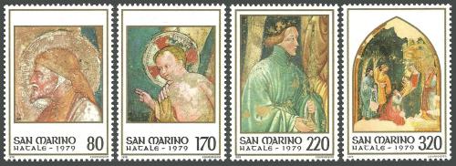 Poštové známky San Marino 1979 Vianoce, umenie, Antonio Alberti Mi# 1201-04